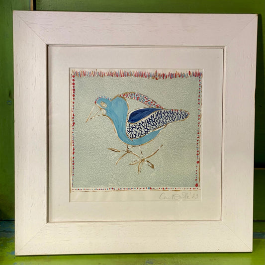 Blue Bird Lino Print - Bumble Living