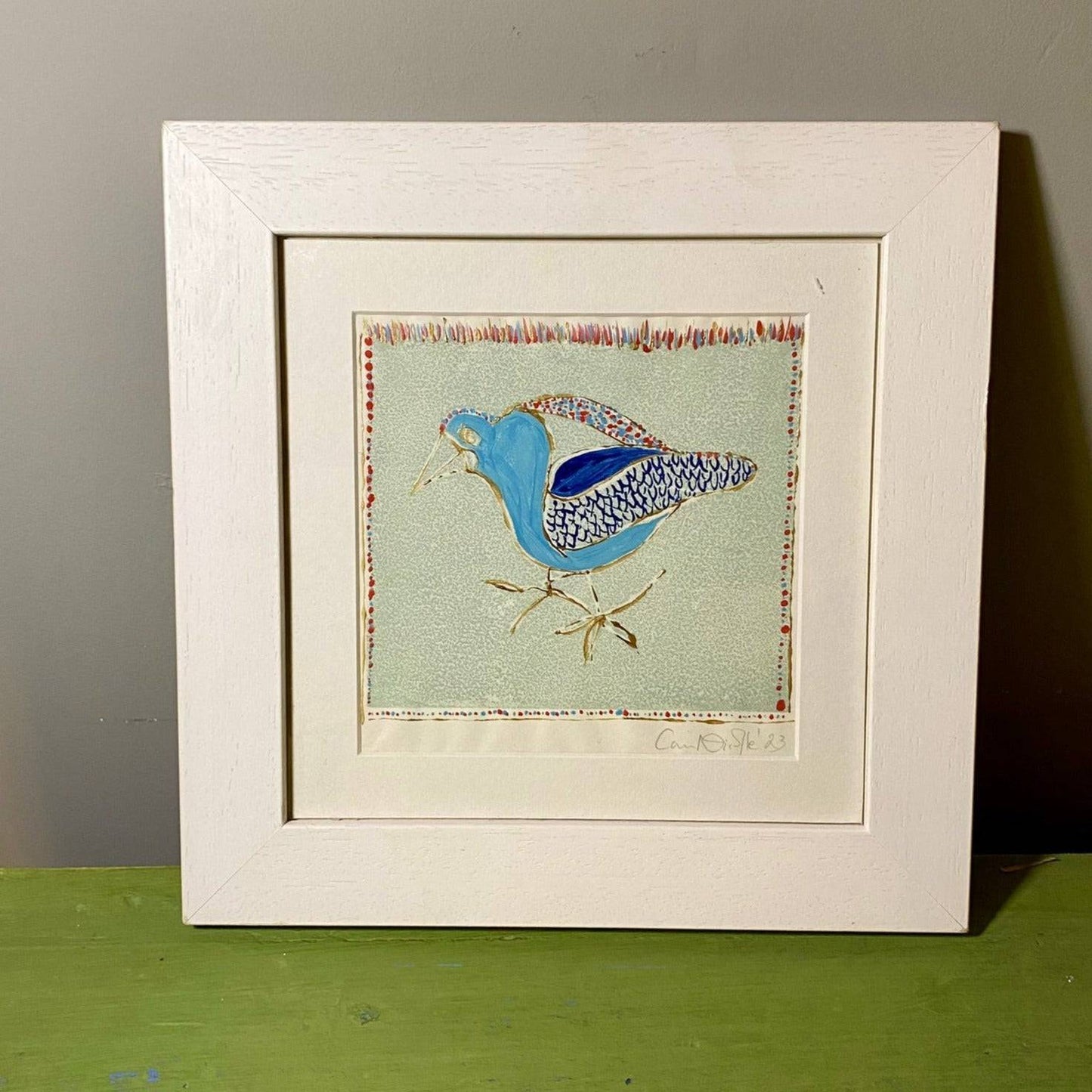 Blue Bird Lino Print - Bumble Living