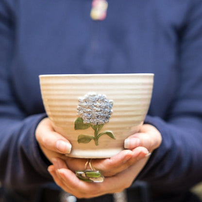 Blue Hydrangea Ceramic Bowl 13cm - Bumble Living