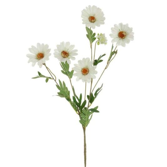 Daisy Spray Faux Flowers - Ivory - Bumble Living