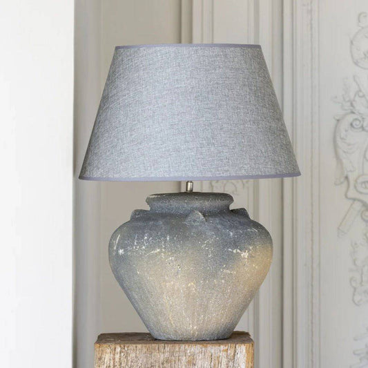 Lamp Ceramic Lucca with Dark Grey Shade - Bumble Living