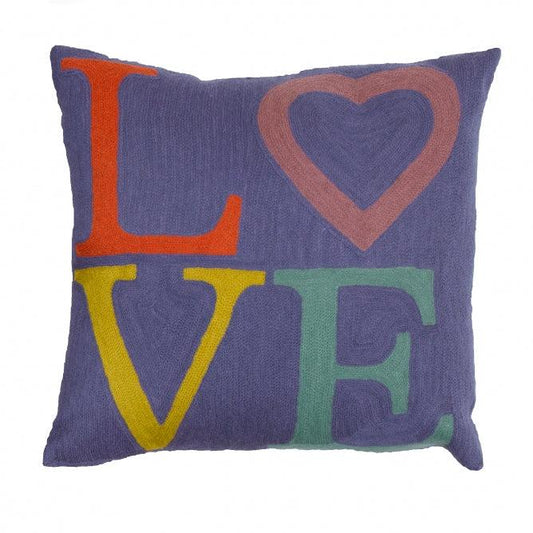 Love Blue Cushion 18" - Bumble Living