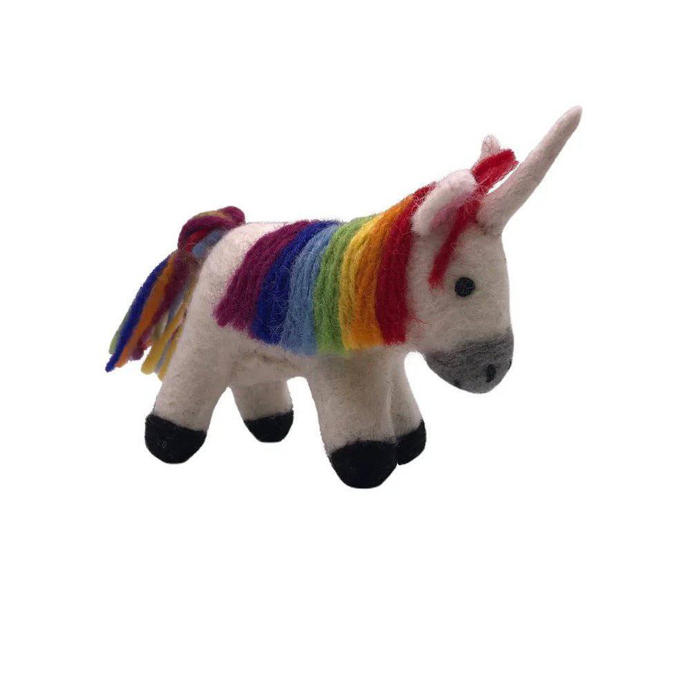 Rainbow Unicorn Felt Decoration - Bumble Living