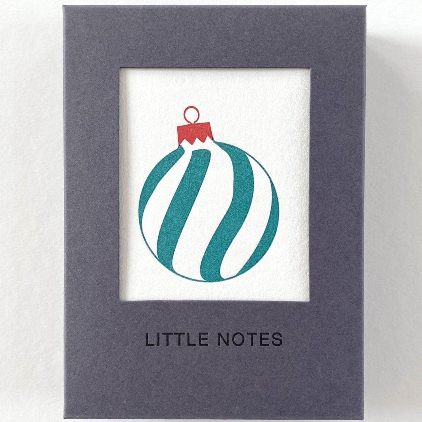 Red and Green Baubles Notecard Set - Bumble Living