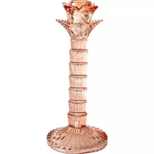 Rose Montebello Glass Candlestick - Bumble Living