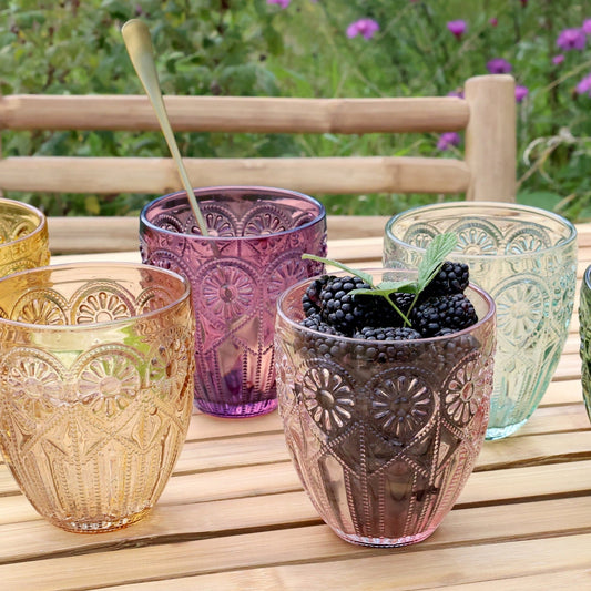 Saint-Émilion Flower Glass Assorted Colours - Bumble Living