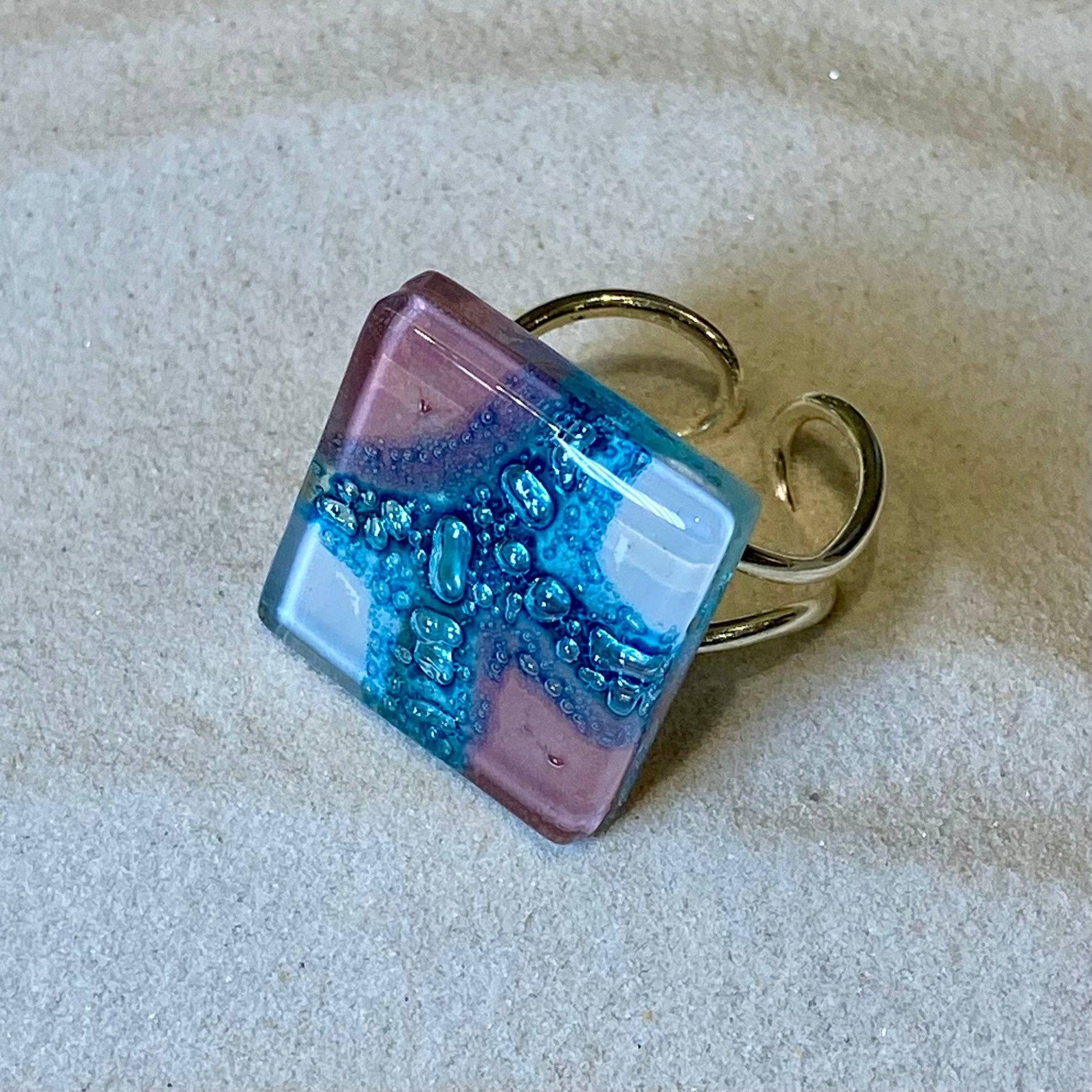 Summer colours Handcrafted Glass Ring - Bumble Living