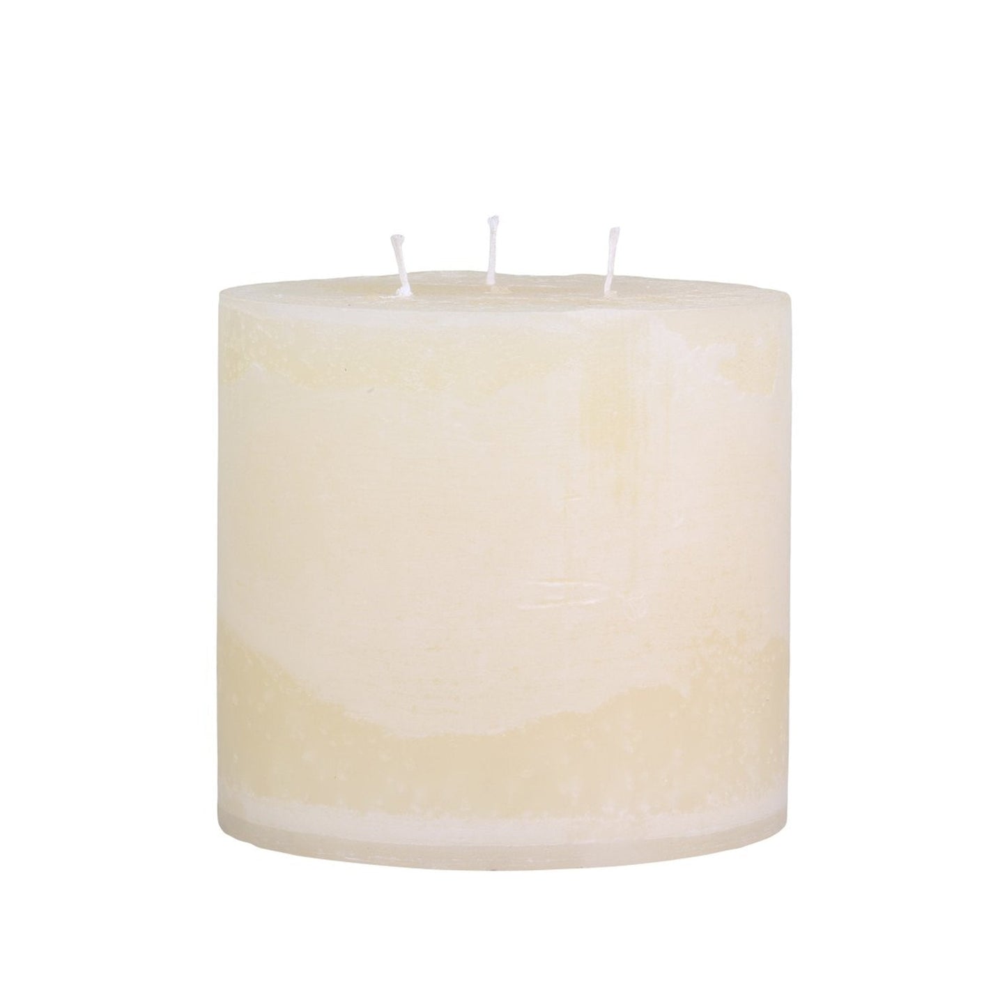 Cream Rustic 3 Wick Pillar Candle 80 hours - Bumble Living