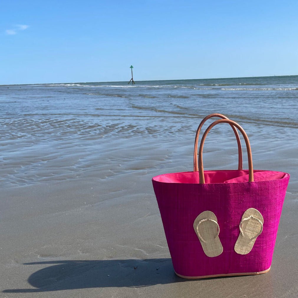FlipFlop Hot Pink Beach Bag - Bumble Living