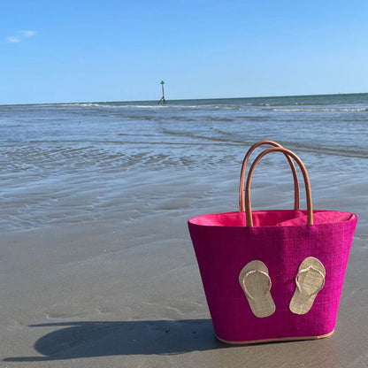 FlipFlop Hot Pink Beach Bag - Bumble Living