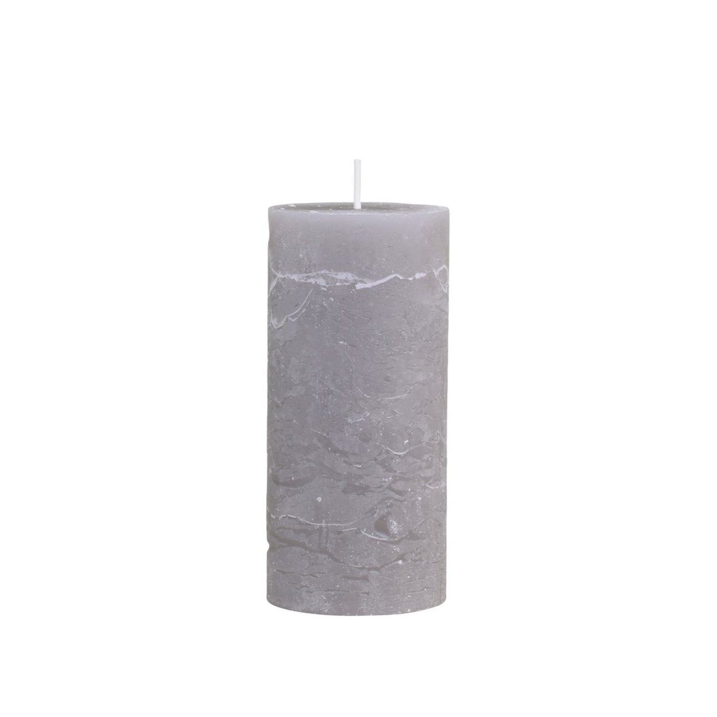 French Grey Rustic Pillar Candle 60 hours - Bumble Living