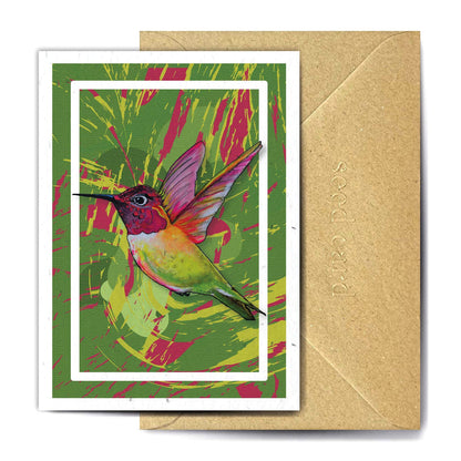 Hermione the Humming Bird Blank Card - Bumble Living