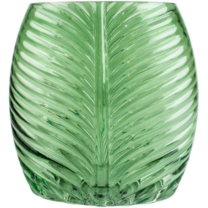 Leaf Glass Vase Green Large - Bumble Living