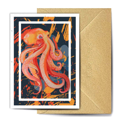 Oscar the Octopus Blank Card - Bumble Living