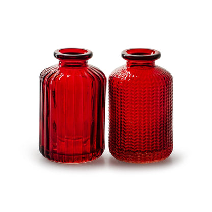 Red Stem Design Bottle Vase - Bumble Living