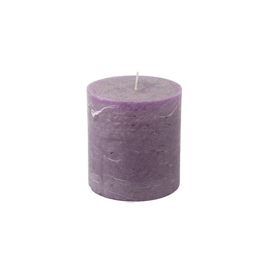 Rustic Pillar Candle Amethyst 70x75mm - Bumble Living