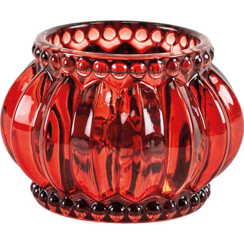 Scalloped Votive Ruby - Bumble Living