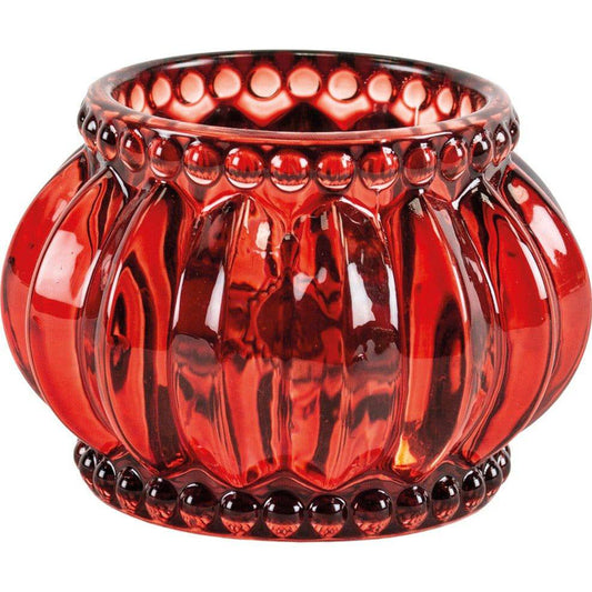 Scalloped Votive Ruby - Bumble Living