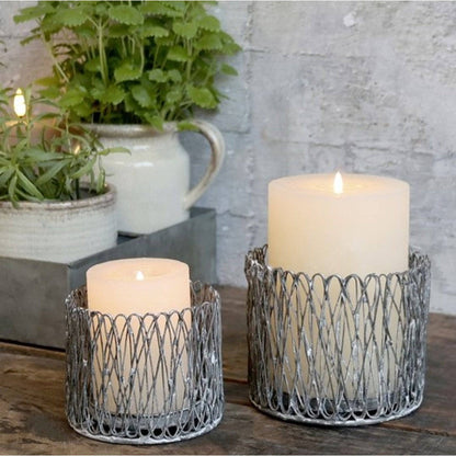 Small Fil de fer Hurricane Candle Holder - Bumble Living