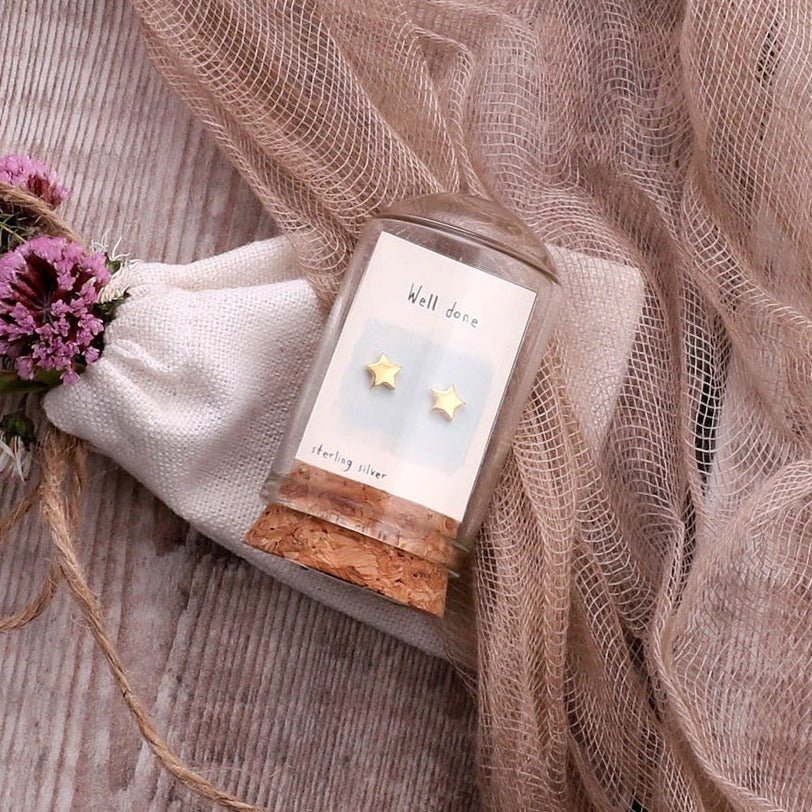 Well Done Mini Star Gold Earrings - Bumble Living