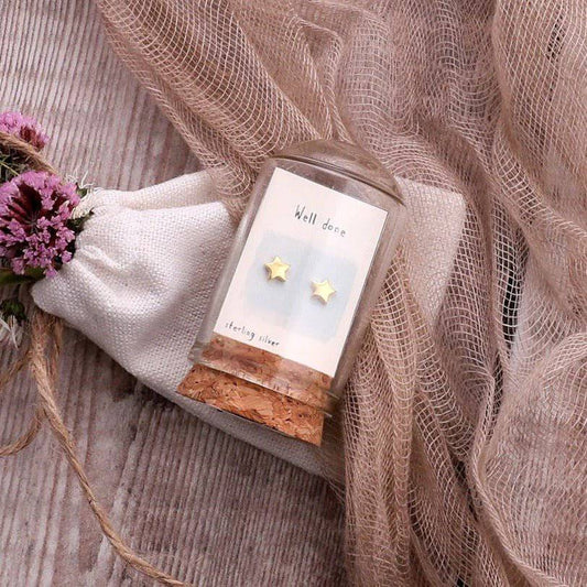 Well Done Mini Star Gold Earrings - Bumble Living